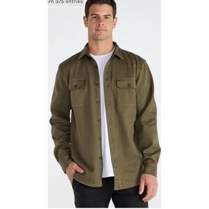 BYLT Coastal Overshirt Men's Olive Green XXL Thick Classic Oversized City Preppy